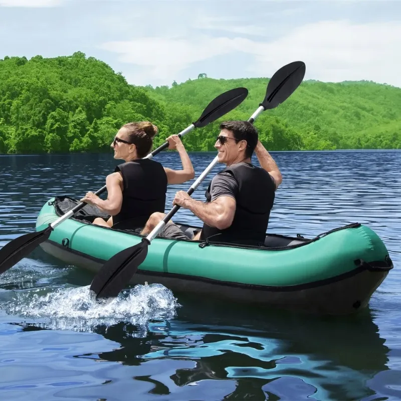 Каяк надувний Bestway Hydro-Force Ventura X2 330 х 86 см, чорно-м'ятний