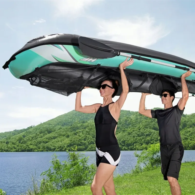 Каяк надувний Bestway Hydro-Force Ventura X2 330 х 86 см, чорно-м'ятний