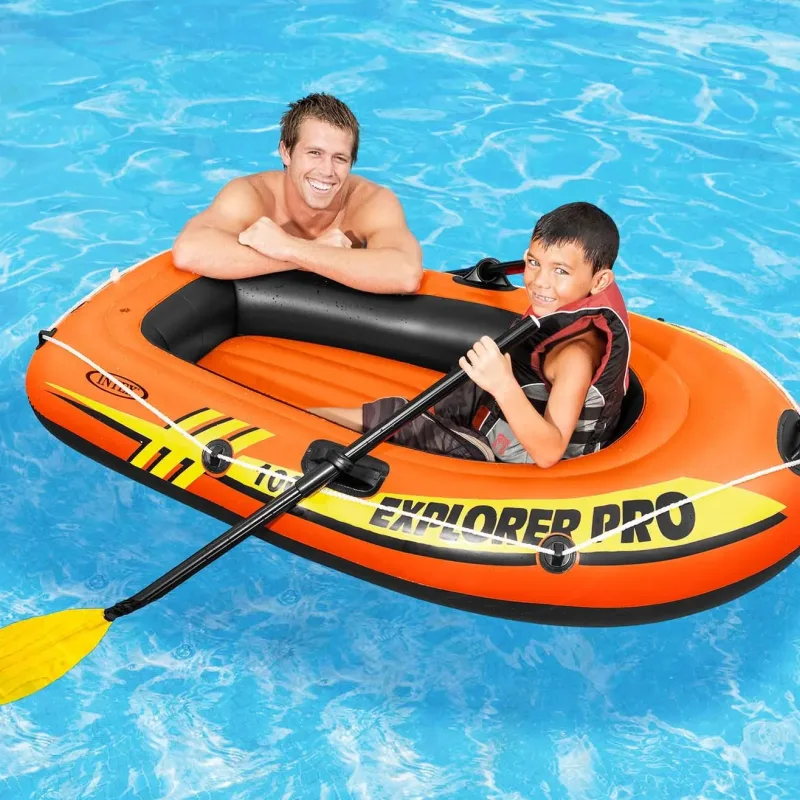Човен надувний Intex Explorer Pro 100 160 x 94 x 29 см, помаранчевий