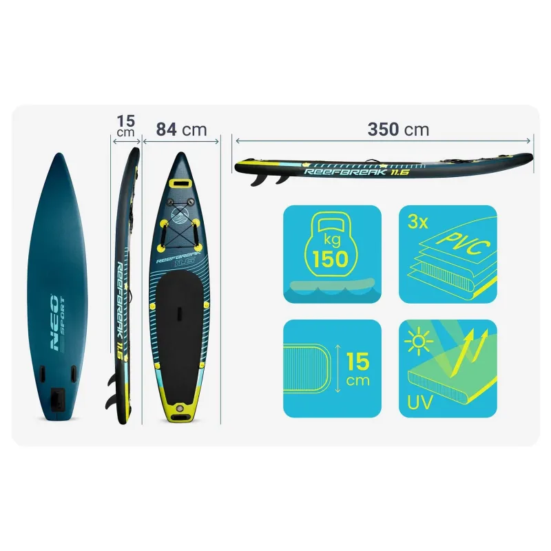 Надувна SUP дошка (Сапборд) Neo-Sport 170310 Reefbreak 350 х 81 х 15 см