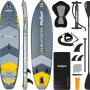 Надувна SUP дошка (Сапборд) REBEL ACTIVE RBA-4507 335 сіро-жовта