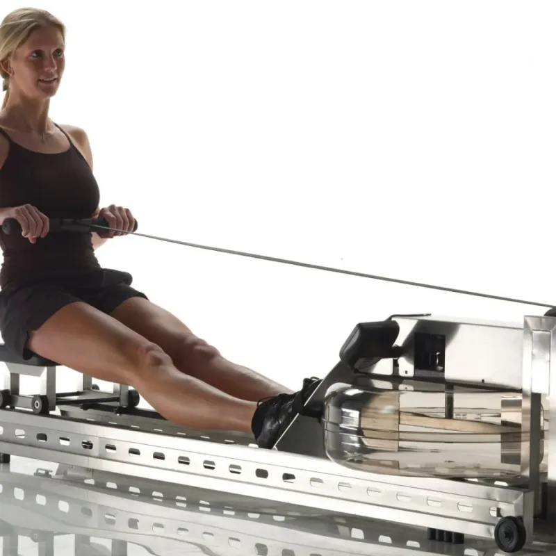 Веслувальний тренажер водний WaterRower S1 LoRise S4 Steel сірий