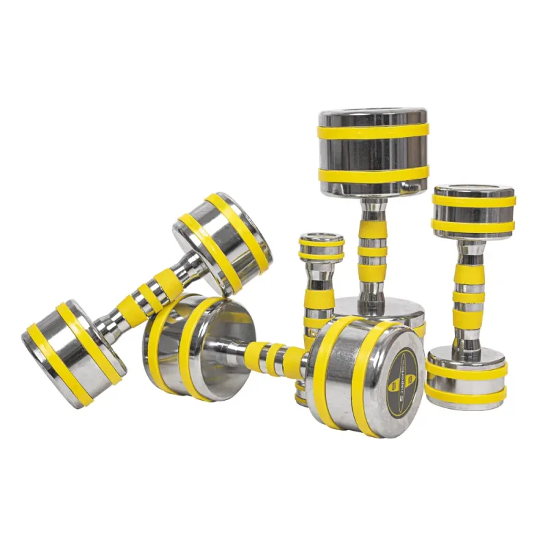 Гантель хромована inSPORTline Yellsteel 8 кг Гантель хромована inSPORTline Yellsteel 8 кг