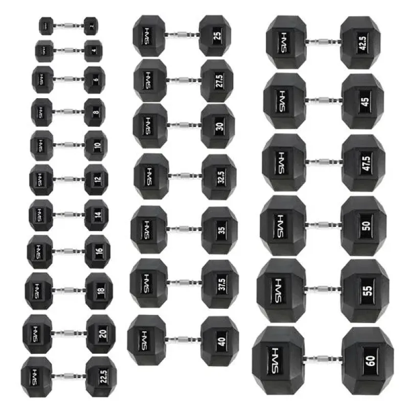 Гантель шестигранна HMS HEX PRO, 18 кг Гантель шестигранна HMS HEX PRO, 18 кг