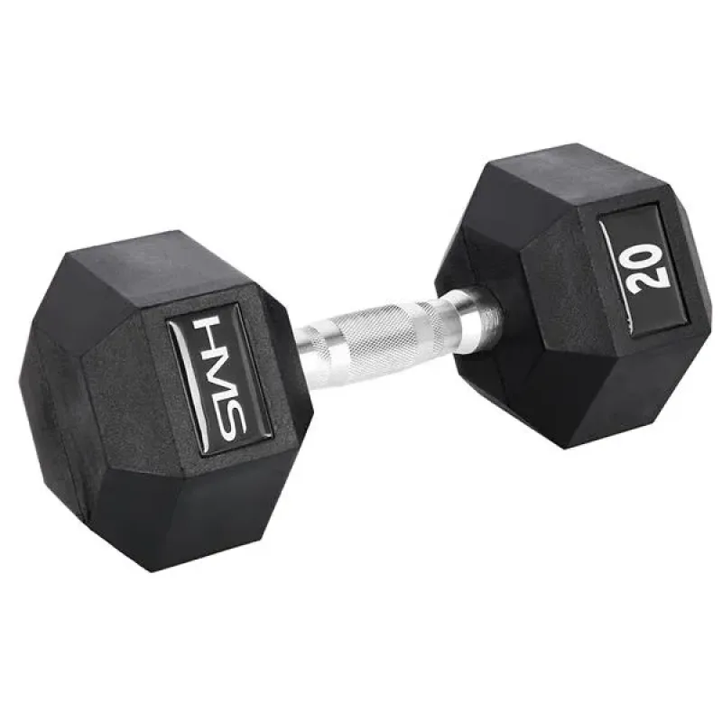 Гантель шестигранна HMS HEX PRO, 20 кг Гантель шестигранна HMS HEX PRO, 20 кг