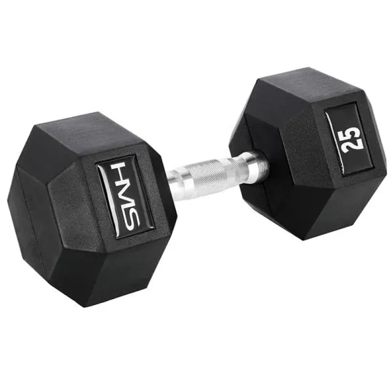 Гантель шестигранна HMS HEX PRO, 25 кг Гантель шестигранна HMS HEX PRO, 25 кг