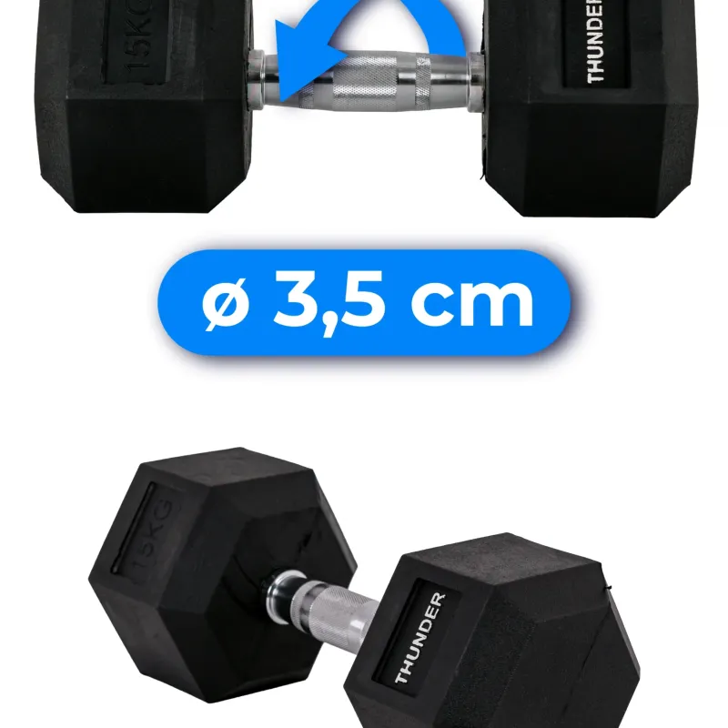 Гантель шестигранна THUNDER 15 кг Гантель шестигранна THUNDER 15 кг