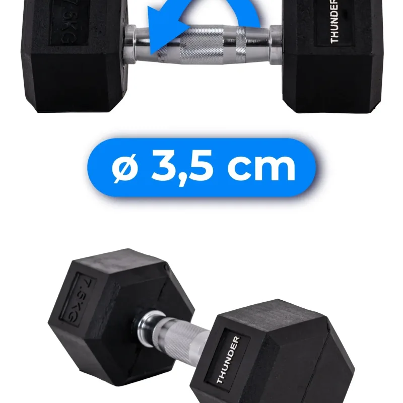 Гантель шестигранна THUNDER 7,5 кг