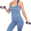Гантелі вінілові ENERO FIT VDB зі стійкою, 12 кг