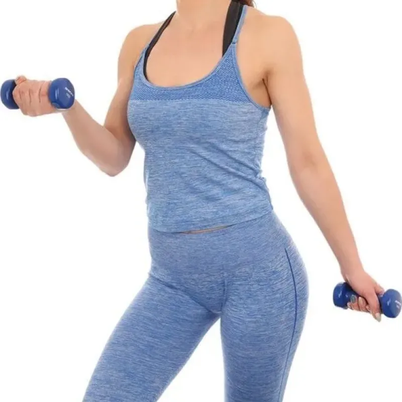 Гантелі вінілові ENERO FIT VDB зі стійкою, 12 кг