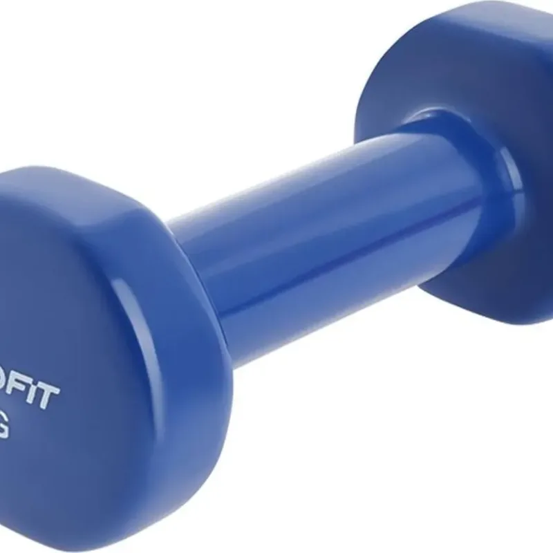 Гантелі вінілові ENERO FIT VDB зі стійкою, 12 кг