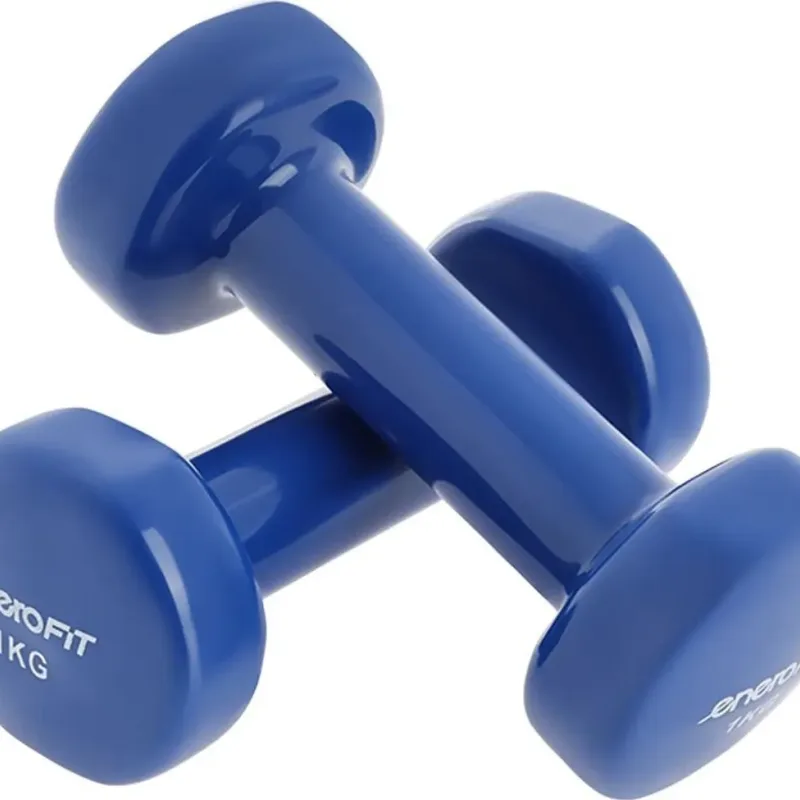 Гантелі вінілові ENERO FIT VDB зі стійкою, 12 кг