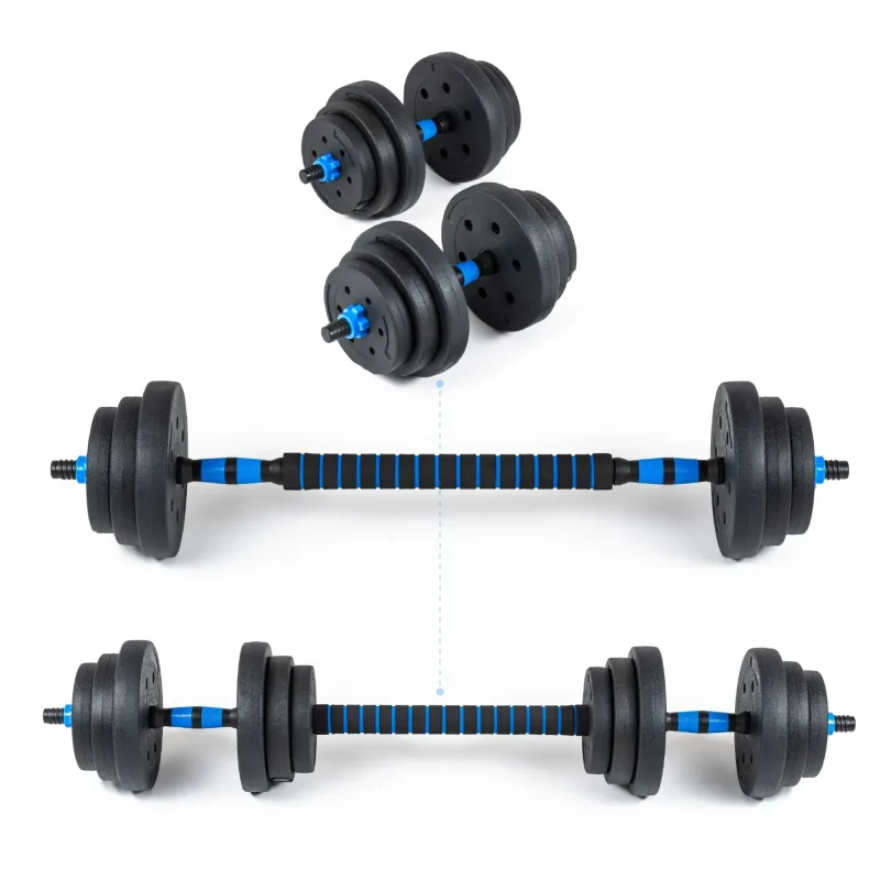 Гантелі розбірні бітумні THUNDER GYM-02 зі з'єднувачем для штанги, 2 x 10 кг Гантелі розбірні бітумні THUNDER GYM-02 зі з'єднувачем для штанги, 2 x 10 кг