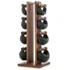 Стійка з гантелями NOHRD Classic Walnut Leather 2-8 кг Стійка з гантелями NOHRD Classic Walnut Leather 2-8 кг
