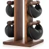 Стійка з гантелями NOHRD Classic Walnut Leather 2-8 кг Стійка з гантелями NOHRD Classic Walnut Leather 2-8 кг