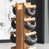 Стійка з гантелями NOHRD Classic Walnut Leather 2-8 кг Стійка з гантелями NOHRD Classic Walnut Leather 2-8 кг