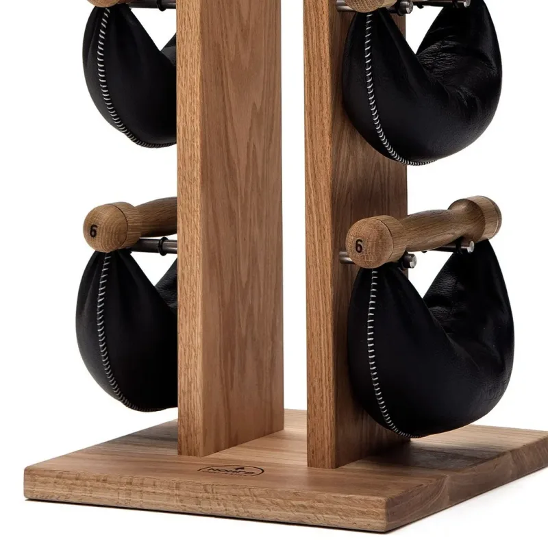 Стійка з гантелями NOHRD Oak Leather 2-8 кг Стійка з гантелями NOHRD Oak Leather 2-8 кг