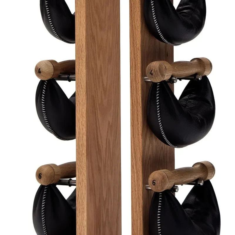 Стійка з гантелями NOHRD Oak Leather 2-8 кг Стійка з гантелями NOHRD Oak Leather 2-8 кг