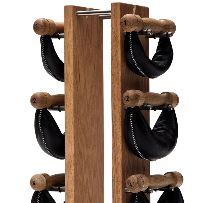 Стійка з гантелями NOHRD Oak Leather 2-8 кг Стійка з гантелями NOHRD Oak Leather 2-8 кг