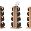 Стійка з гантелями NOHRD Oak Vintage Leather 2-8 кг