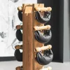 Стійка з гантелями NOHRD Oak Vintage Leather 2-8 кг