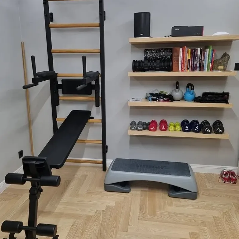 Лава BenchK Гімнастична драбина + металева штанга + бруси + чорна лава BenchK