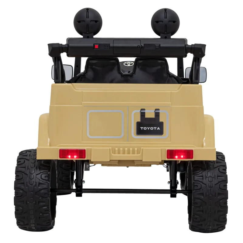 Toyota FJ Cruiser для дітей бежевий + пульт дистанційного керування + повний привід + LED аудіо + EVA + Free Start Toyota FJ Cruiser для дітей бежевий + пульт дистанційного керування + повний привід + LED аудіо + EVA + Free Start