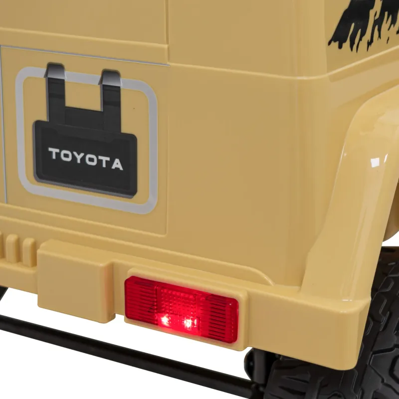 Toyota FJ Cruiser для дітей бежевий + пульт дистанційного керування + повний привід + LED аудіо + EVA + Free Start Toyota FJ Cruiser для дітей бежевий + пульт дистанційного керування + повний привід + LED аудіо + EVA + Free Start