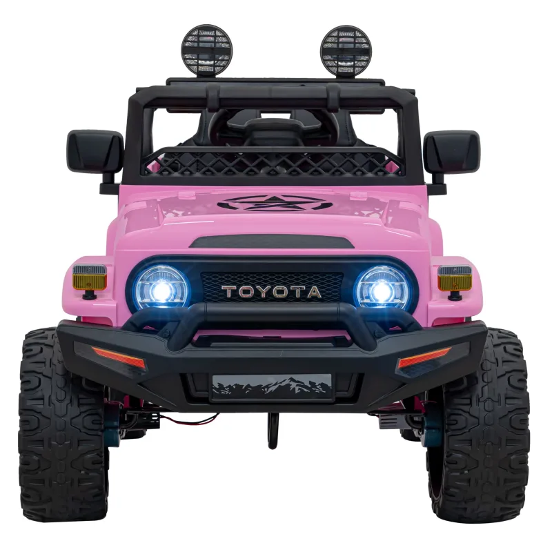 Toyota FJ Cruiser для дітей рожевий + пульт дистанційного керування + повний привід + LED аудіо + EVA + Free Start