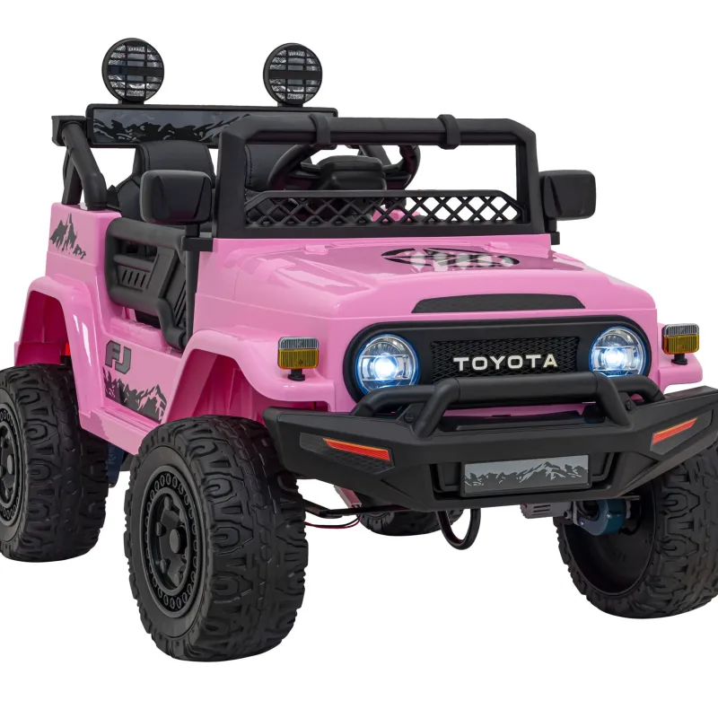 Toyota FJ Cruiser для дітей рожевий + пульт дистанційного керування + повний привід + LED аудіо + EVA + Free Start Toyota FJ Cruiser для дітей рожевий + пульт дистанційного керування + повний привід + LED аудіо + EVA + Free Start