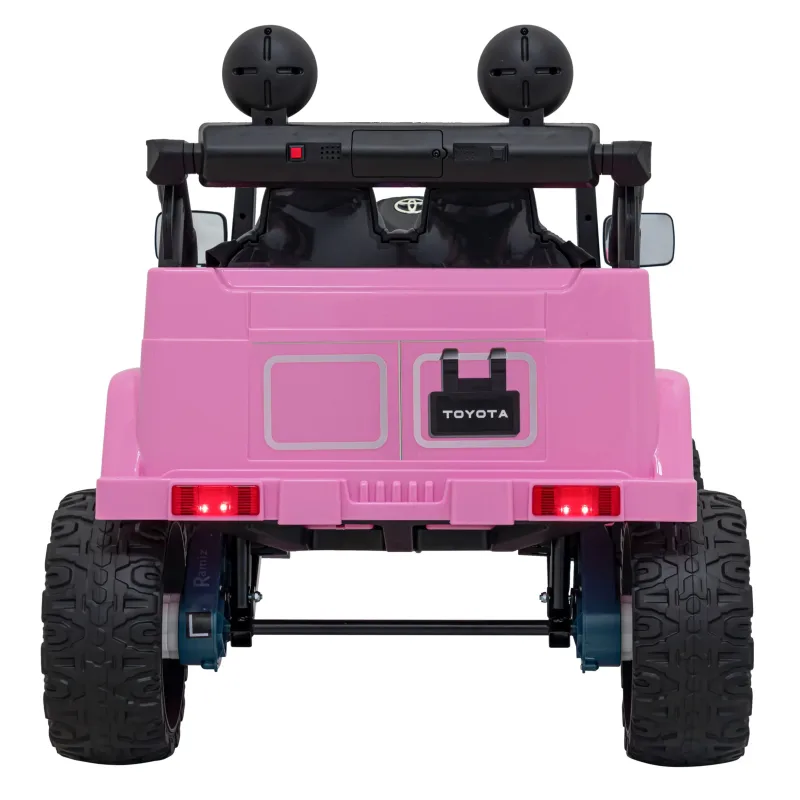Toyota FJ Cruiser для дітей рожевий + пульт дистанційного керування + повний привід + LED аудіо + EVA + Free Start Toyota FJ Cruiser для дітей рожевий + пульт дистанційного керування + повний привід + LED аудіо + EVA + Free Start