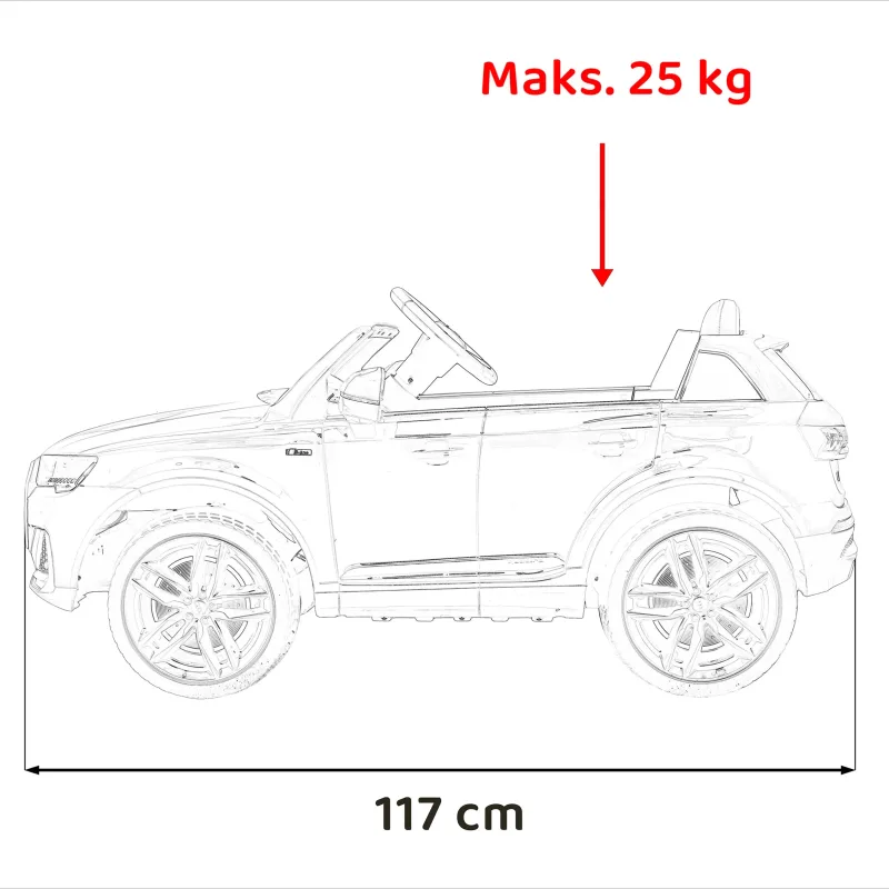 Дитяча акумуляторна машинка Audi Q7 NEW LIFT Червона