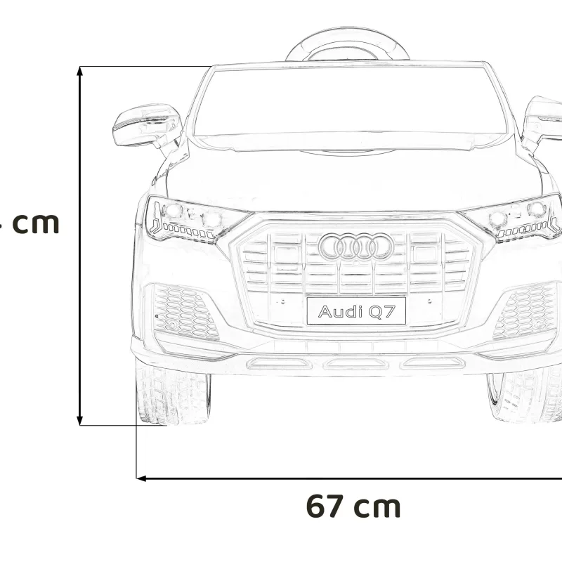 Дитяча акумуляторна машинка Audi Q7 NEW LIFT Червона