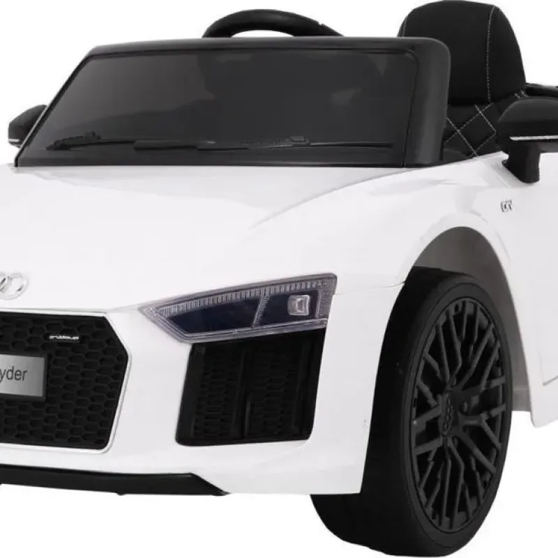 Дитяча акумуляторна машинка Audi R8 Spyder Біла