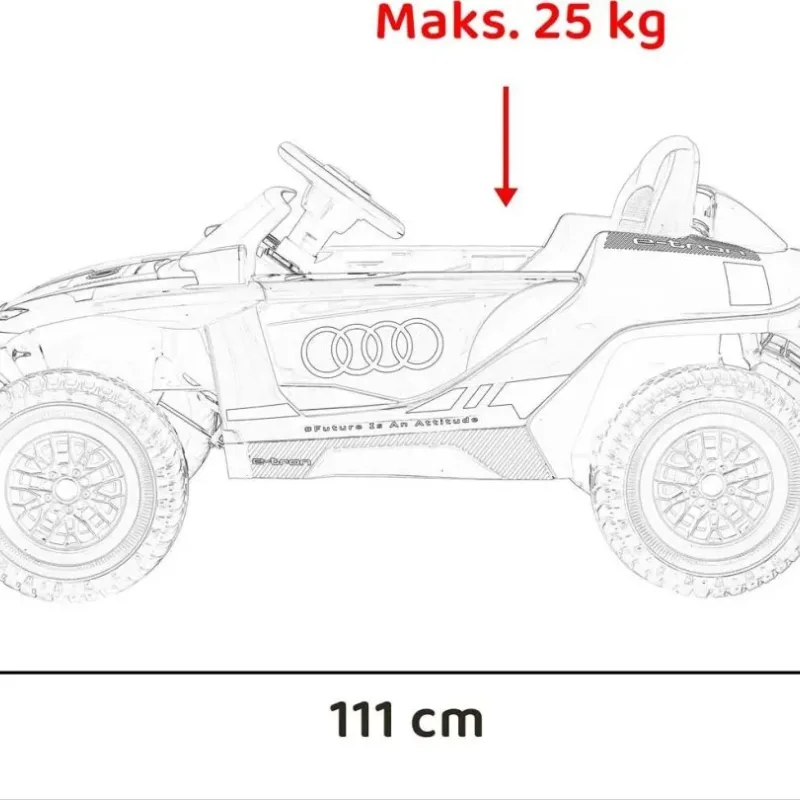 Дитяча акумуляторна машинка Audi RSQ E-TRON Сіра Дитяча акумуляторна машинка Audi RSQ E-TRON Сіра