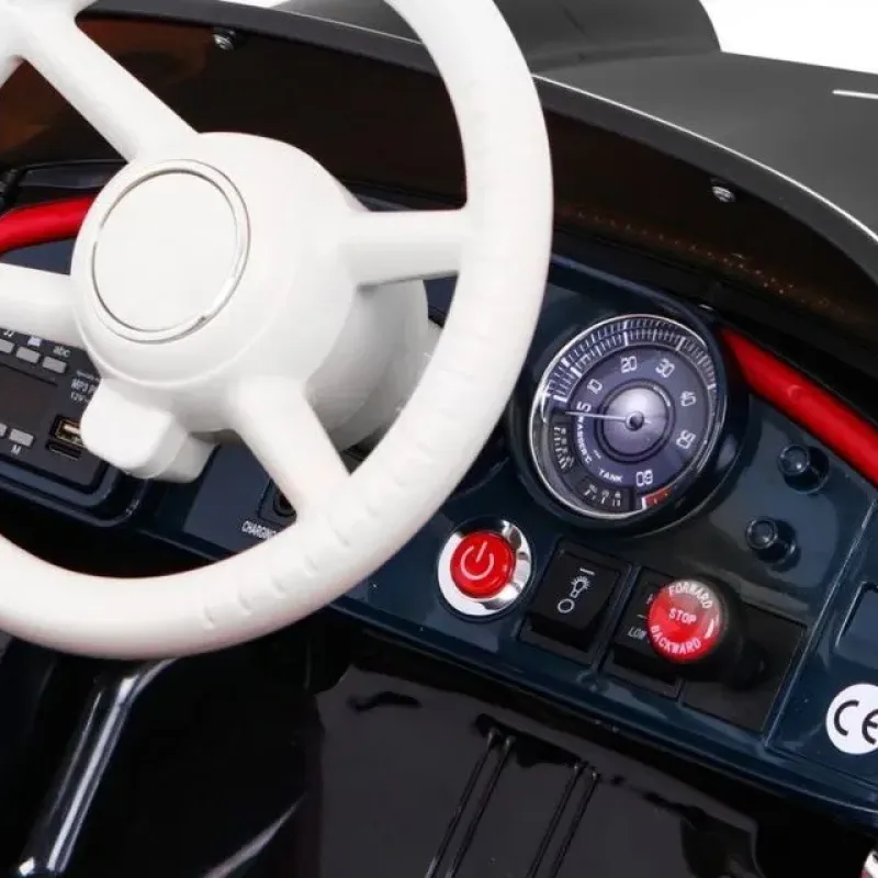 Дитяча акумуляторна машинка BMW 507 Retro Чорна Дитяча акумуляторна машинка BMW 507 Retro Чорна