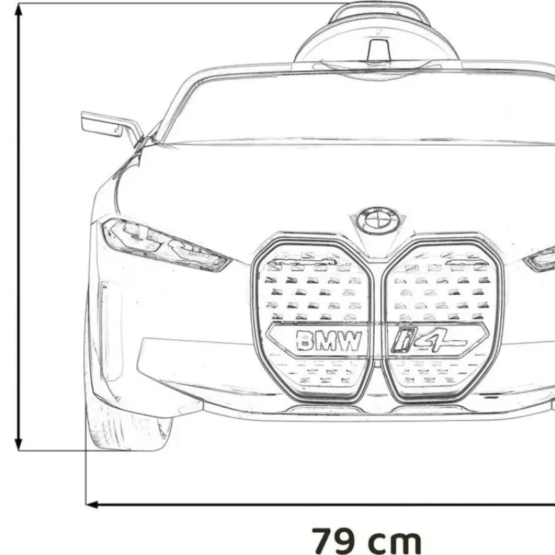 Дитяча акумуляторна машинка BMW i4 Синя