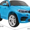Дитяча акумуляторна машинка BMW X6M XXL для 2 дітей Синя Дитяча акумуляторна машинка BMW X6M XXL для 2 дітей Синя