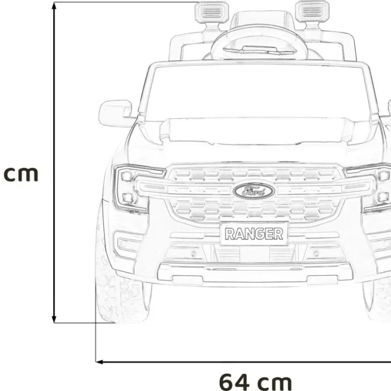 Дитяча акумуляторна машинка Ford Ranger LIFT Червона Дитяча акумуляторна машинка Ford Ranger LIFT Червона
