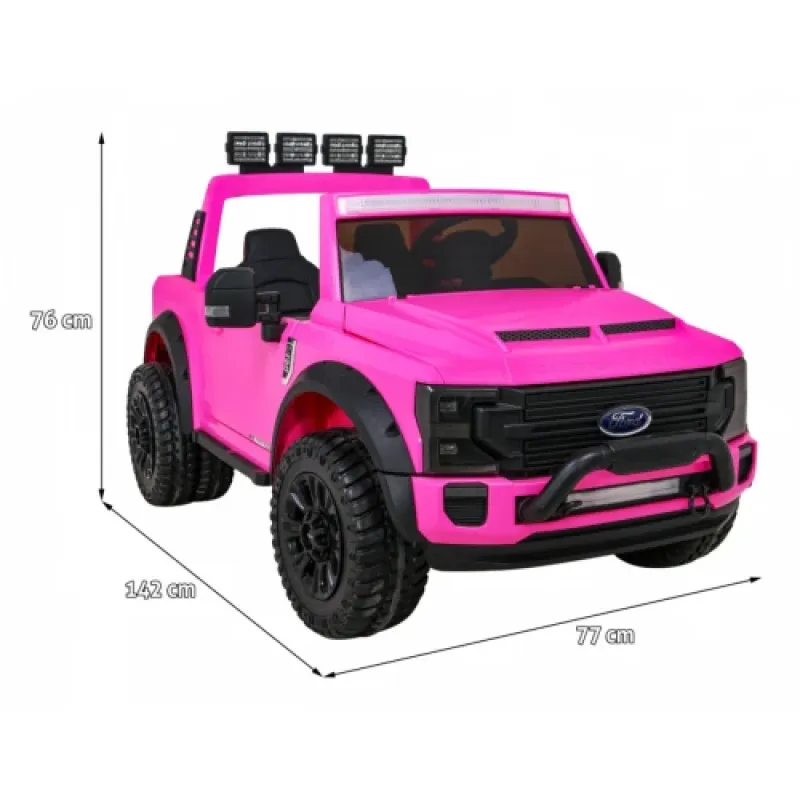 Дитяча акумуляторна машинка Ford Super Duty Рожева Дитяча акумуляторна машинка Ford Super Duty Рожева