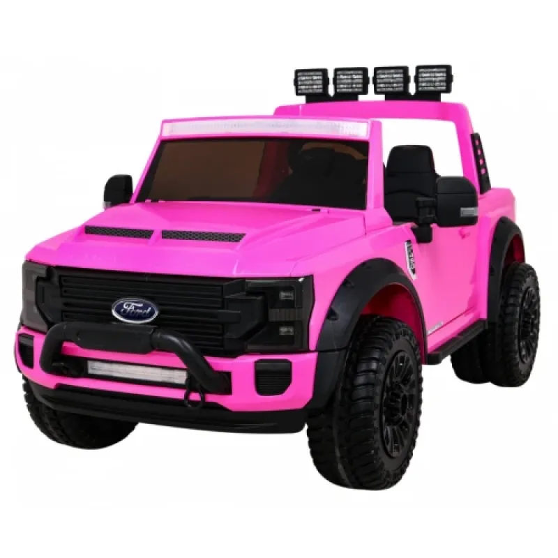 Дитяча акумуляторна машинка Ford Super Duty Рожева Дитяча акумуляторна машинка Ford Super Duty Рожева