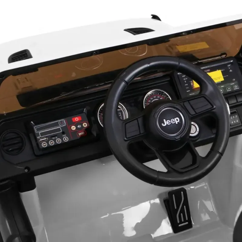Дитяча акумуляторна машинка Jeep Wrangler Rubicon Біла Дитяча акумуляторна машинка Jeep Wrangler Rubicon Біла