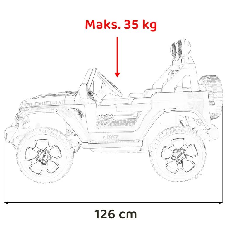 Дитяча акумуляторна машинка Jeep Wrangler Rubicon Зелена Дитяча акумуляторна машинка Jeep Wrangler Rubicon Зелена