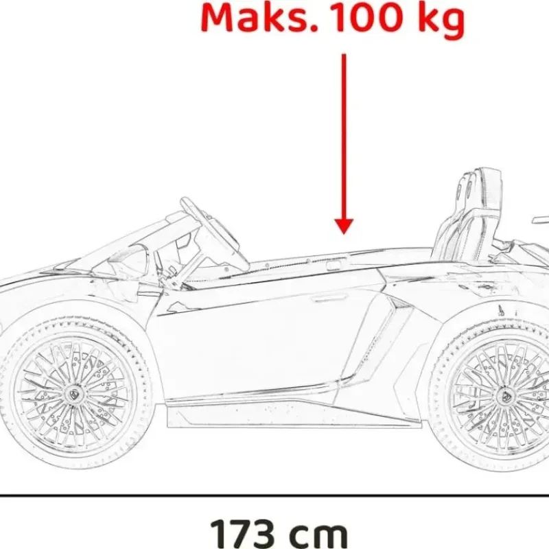Дитяча акумуляторна машинка Lamborghini Aventador SV Синя