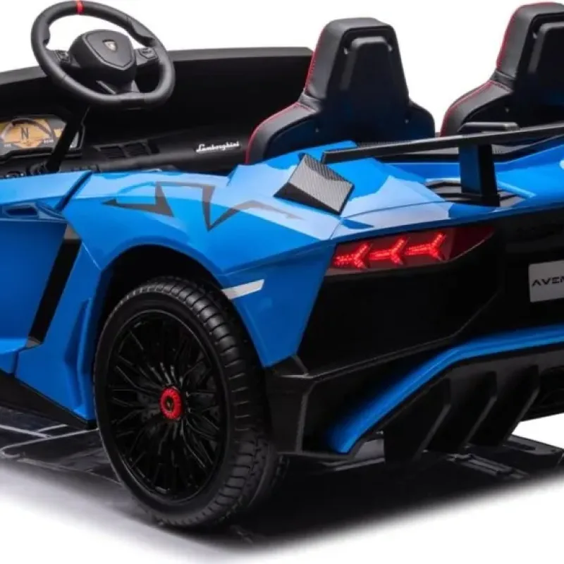 Дитяча акумуляторна машинка Lamborghini Aventador SV Синя
