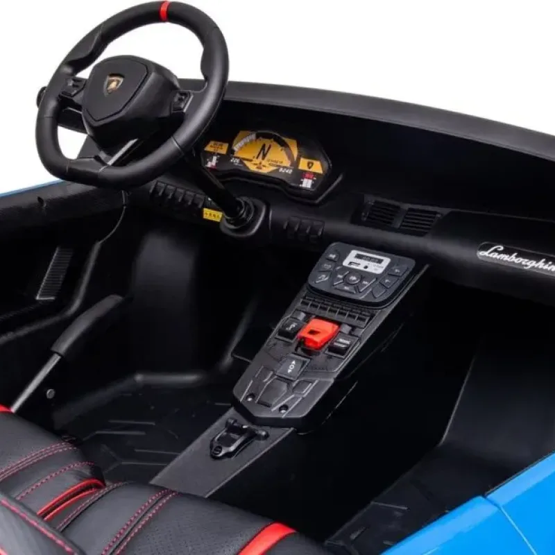 Дитяча акумуляторна машинка Lamborghini Aventador SV Синя