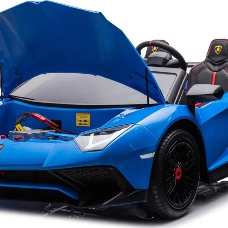 Дитяча акумуляторна машинка Lamborghini Aventador SV Синя