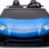 Дитяча акумуляторна машинка Lamborghini Aventador SV Синя