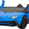 Дитяча акумуляторна машинка Lamborghini Aventador SV Синя