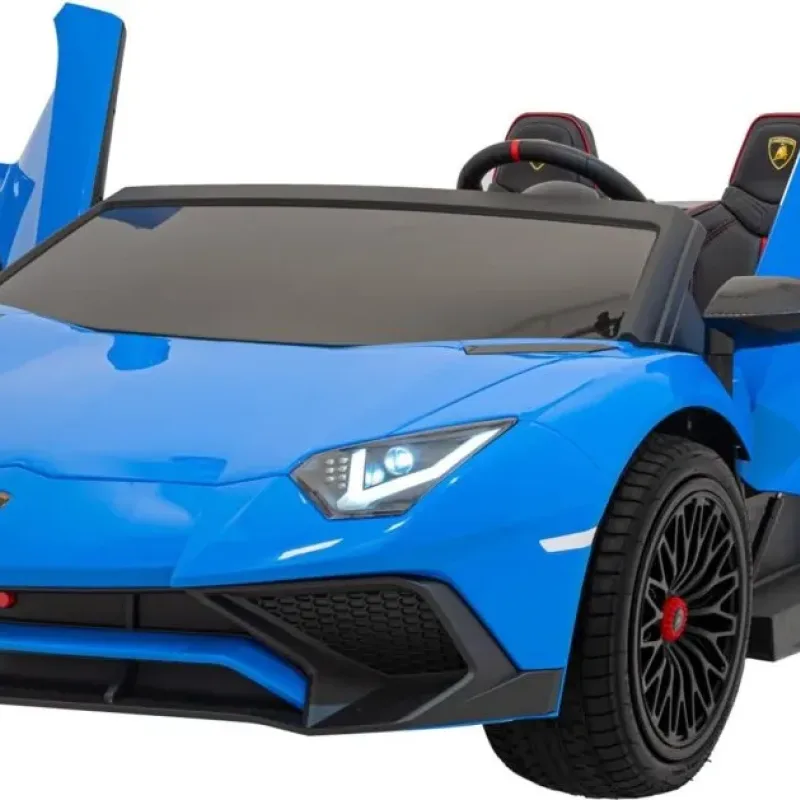 Дитяча акумуляторна машинка Lamborghini Aventador SV Синя